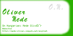 oliver mede business card